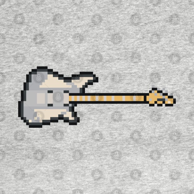 Pixel Silver Reverend Guitar by gkillerb